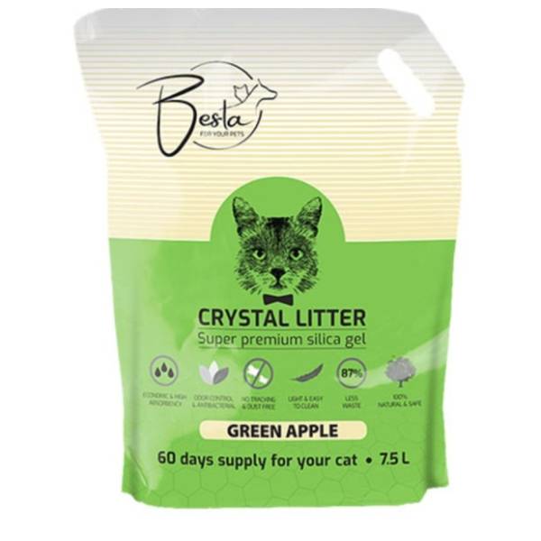 BESTA Green apple silikonski posip za mačke 7,5l