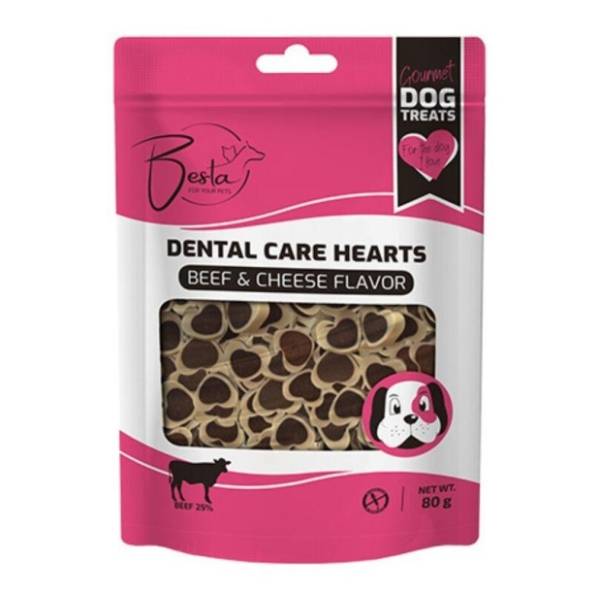 BESTA Heart poslastica za pse govedina i sir 80g