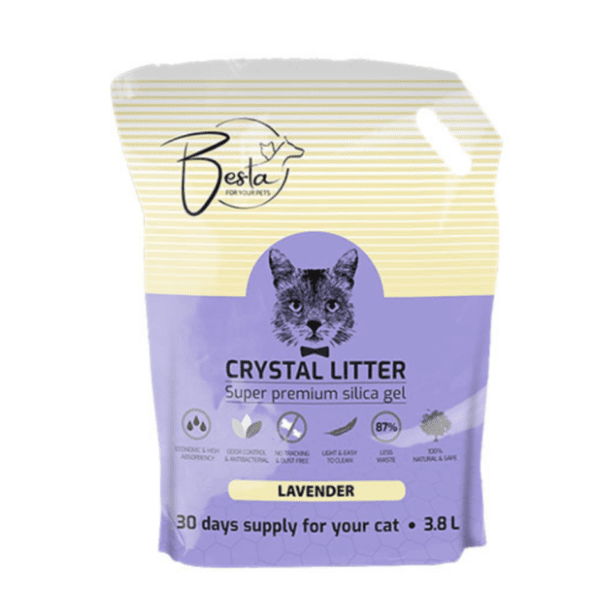 BESTA Lavander silikonski posip za mačke 3,8l