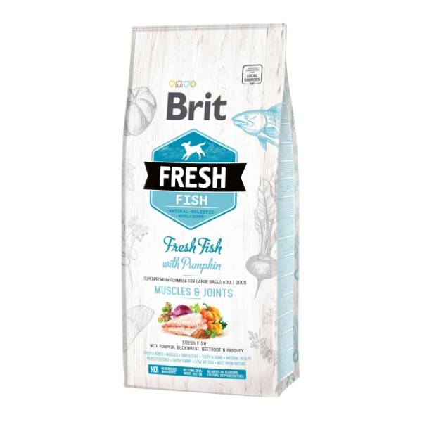BRIT Fresh adult large muscles & joints hrana za pse riba 12kg