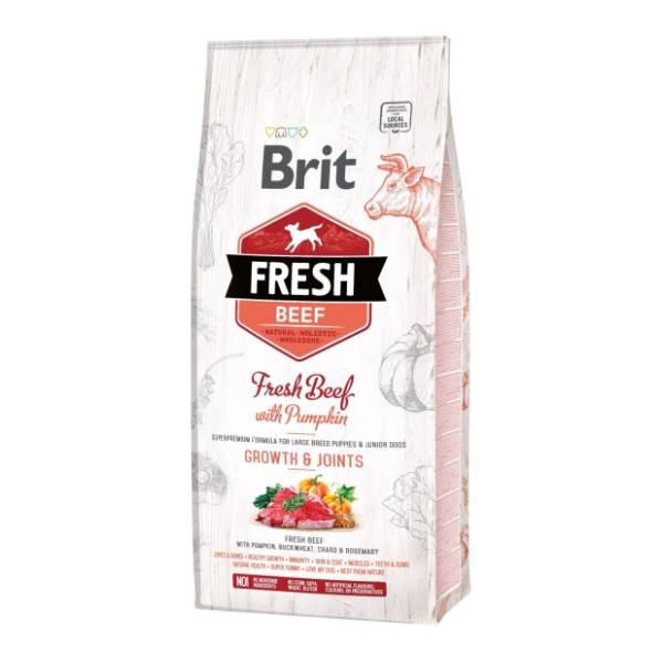 BRIT Fresh puppy large growth & joints hrana za pse govedina 12kg