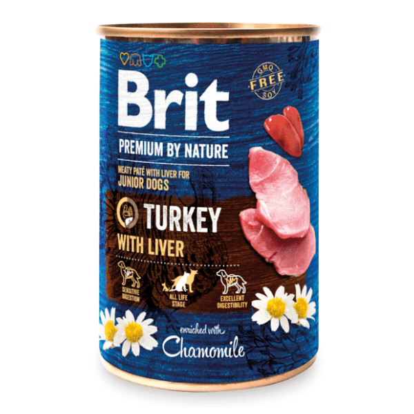 BRIT Premium by nature junior hrana za pse ćuretina i jetra 400g