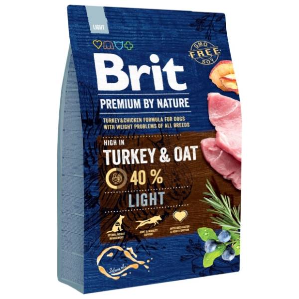 BRIT Premium by nature light  all breeds hrana za pse turkey & oat 3kg