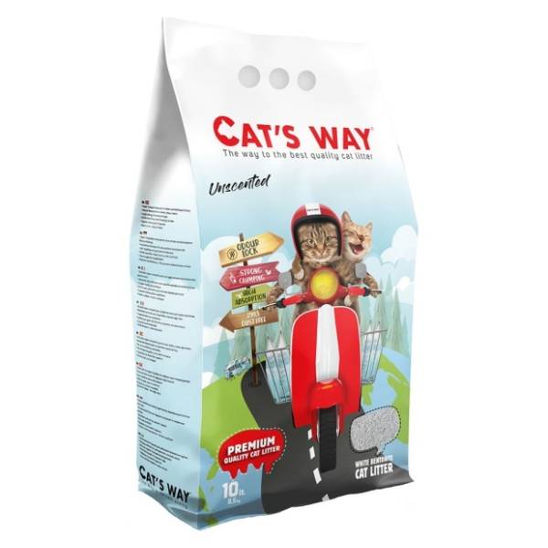 CATS WAY Natural white posip za mačke 10l