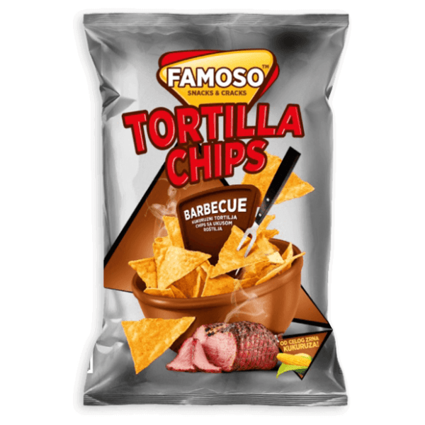 Čips FAMOSO tortilja roštilj 150g