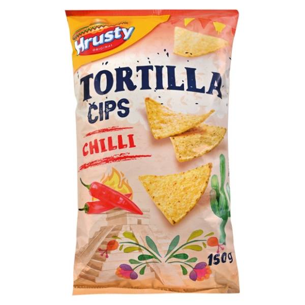 Čips HRUSTY tortilja chili 150g