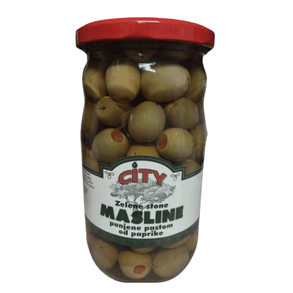 CITY  zelene masline sa pastom od paprike 720g