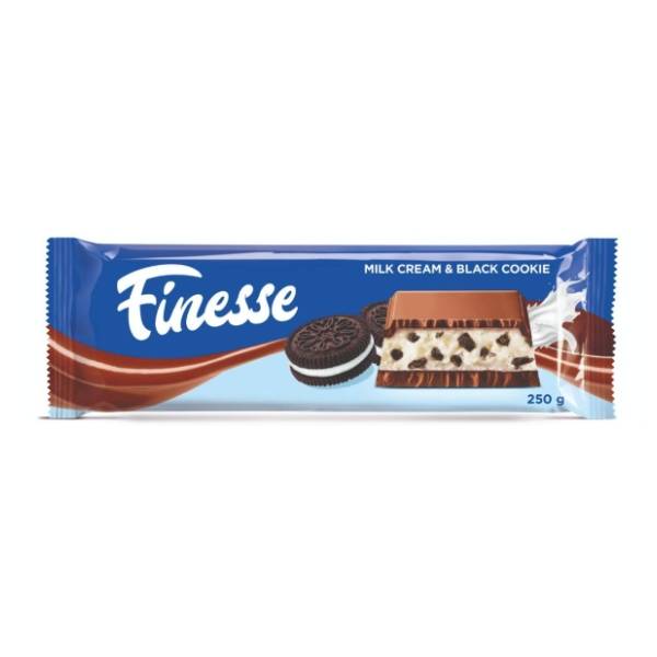 Čokolada FINESSE milk cream & black cookie 250g