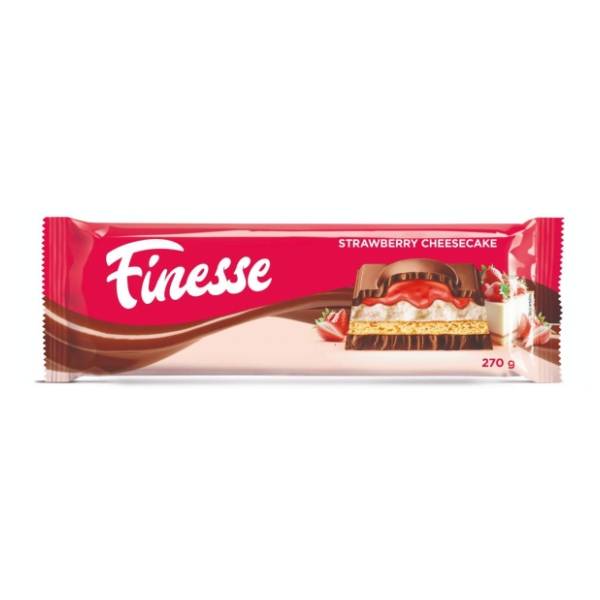 Čokolada FINESSE strawberry cheesecake 270g