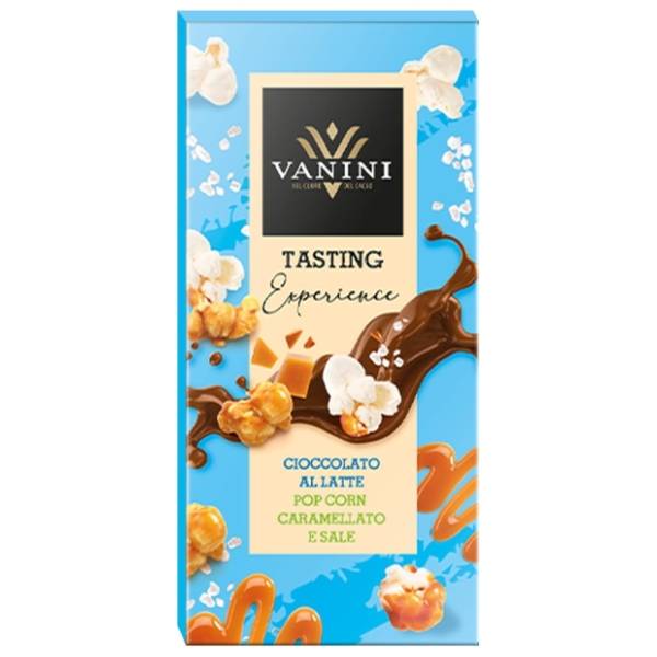 Čokolada VANINI sa slanim karamelizovanim kokicama 75g
