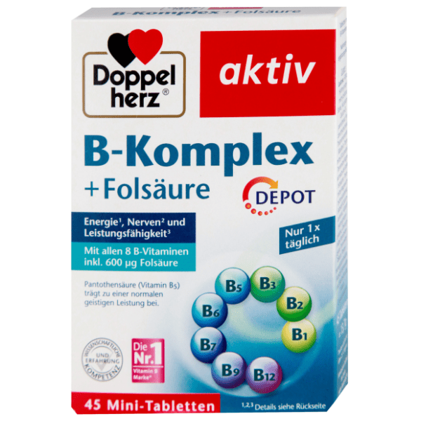 DOPPELHERZ Aktiv kompleks B vitamina i folna kiselina tablete 45kom