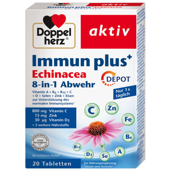 DOPPELHERZ Aktiv immun plus echinacea 8in1 tablete 20kom