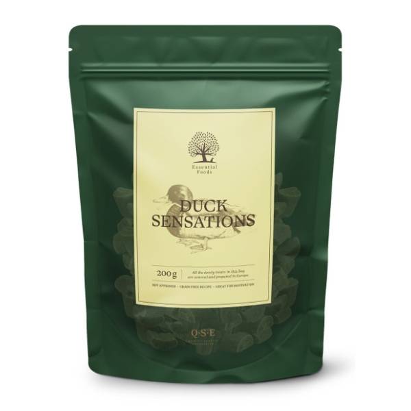 ESSENTIAL Duck sensations poslastice za pse 90% pačetine 200g