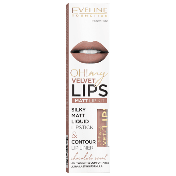 EVELINE  My lips set mat tečni karmin i olovka 11 cookie milkshake