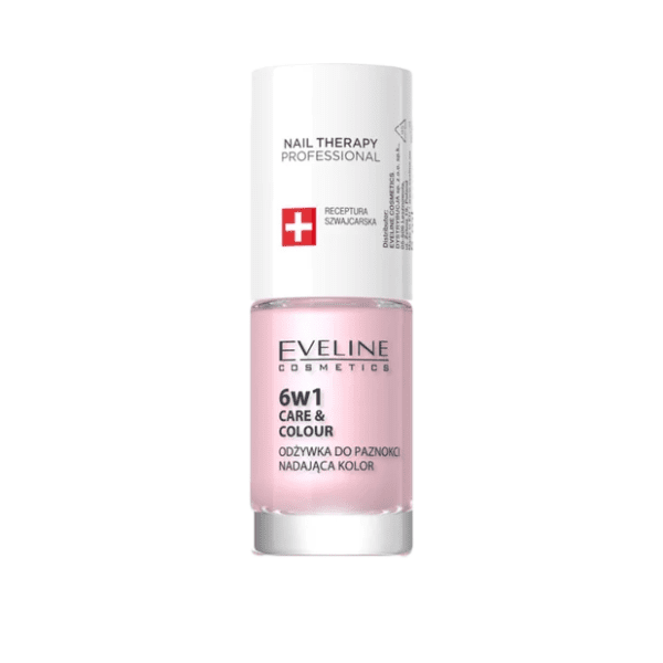EVELINE Nail therapy 6u1 care & colour lak za nokte shimmer pink