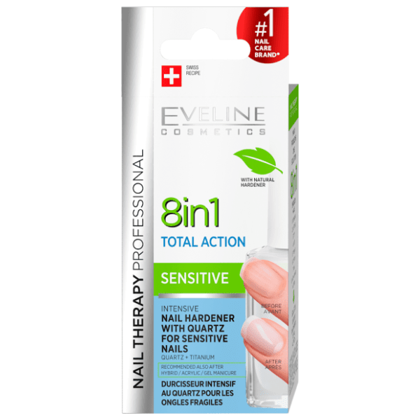 EVELINE Nail therapy sensitive 8u1 lak za nokte 12ml