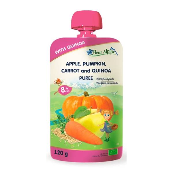 FLEUR ALPINE organski pire sa jabukom šargarepom bundevom i kinoom 120g