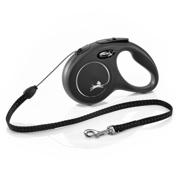 FLEXI New classic cord povodac za pse L 8m crni