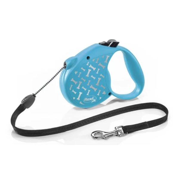 FLEXI Standard cord povodac za pse M 5m plavi