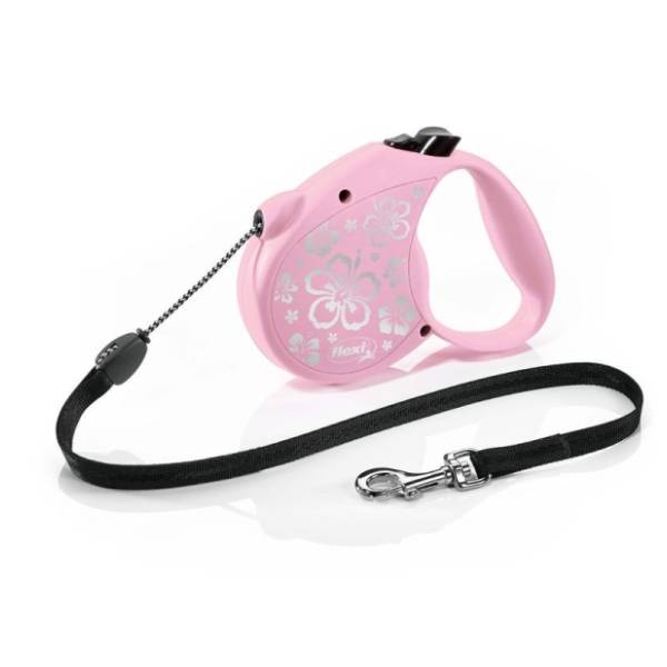 FLEXI Standard cord povodac za pse M 5m roze