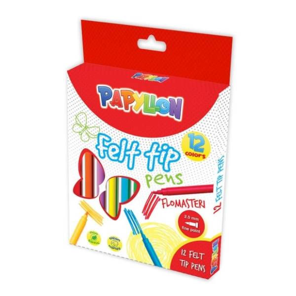 Flomasteri PAPYLLON 12kom