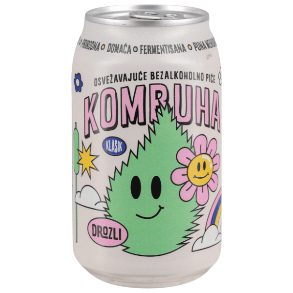 Gazirani sok DROZLI Kombuha klasik 330ml
