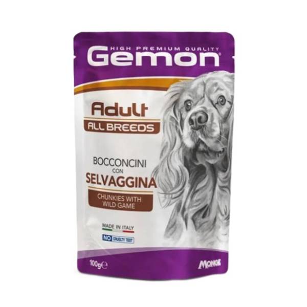GEMON Adult hrana za pse divljač u sosu 100g