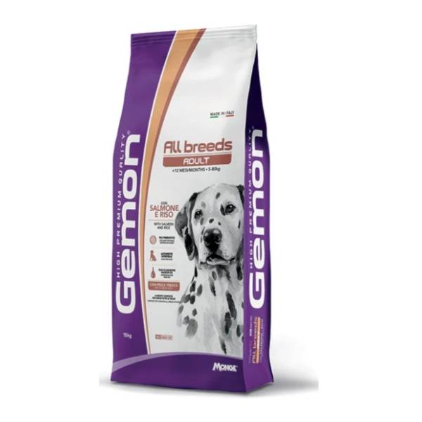 GEMON All breeds adult hrana za pse losos i pirinač 15kg