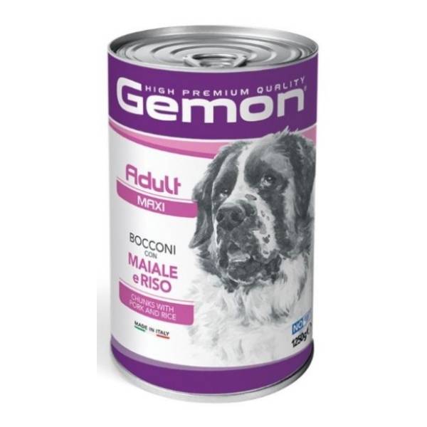 GEMON Maxi adult hrana za pse svinjetina i pirinač 1,25kg