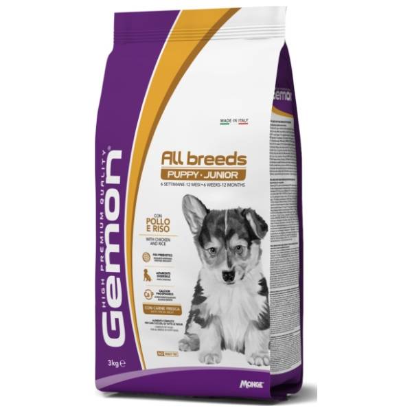 GEMON Puppy & junior hrana za pse piletina i pirinač 3kg