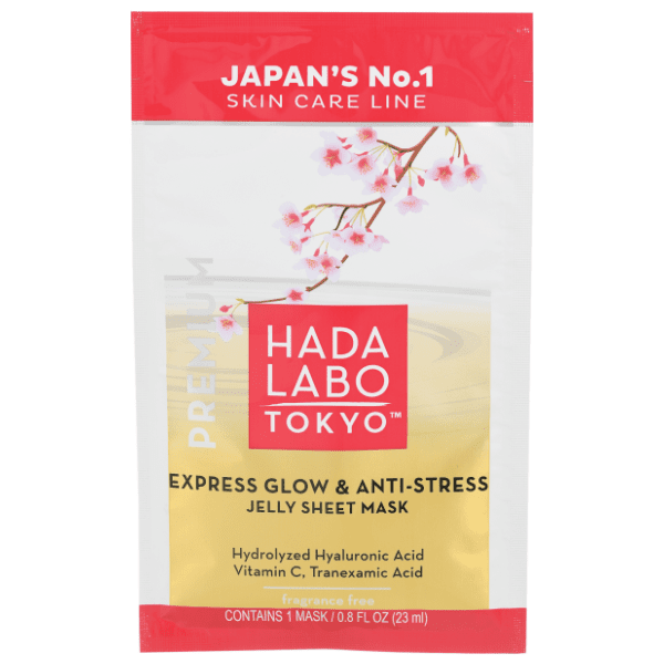 HADA LABO Express glow & anti stress maska za lice 23ml