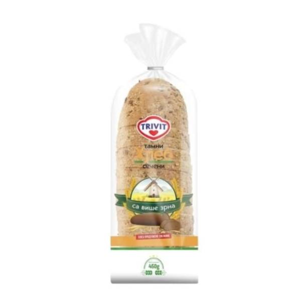 Hleb tamni TRIVIT sa više zrna 450g