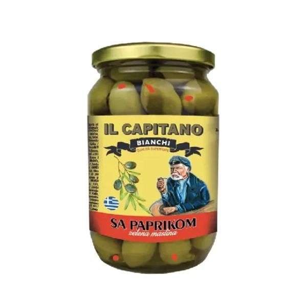 IL CAPITANO zelene masline punjene paprikom 720ml