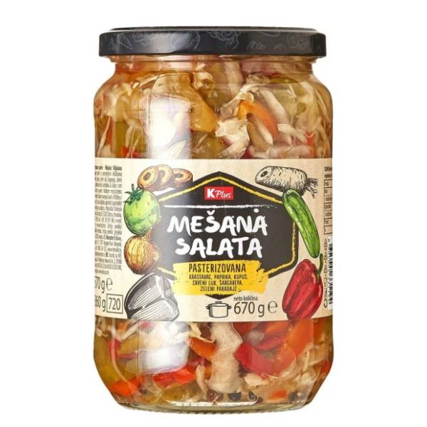 K PLUS mešana salata 670g