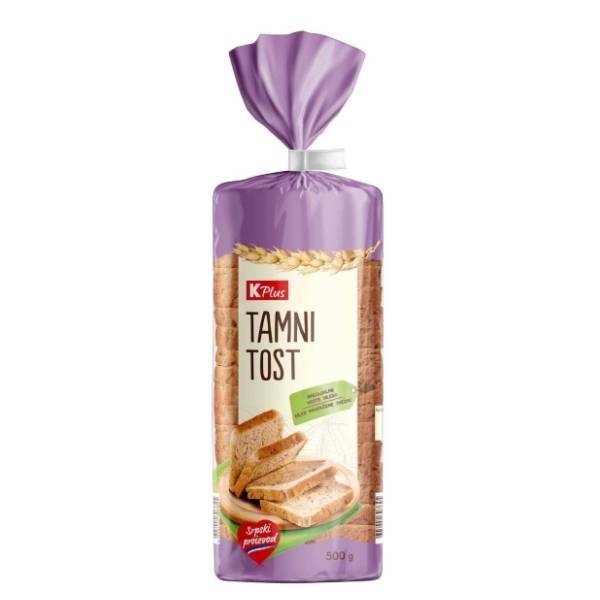 K PLUS Tost hleb tamni 500g