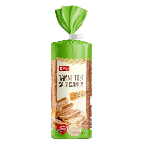 K PLUS Tost hleb tamni sa susamom 500g