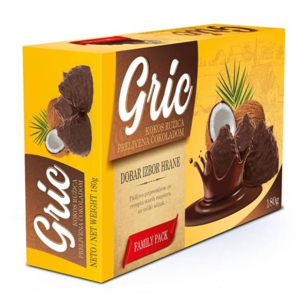 Keks ŽENEVA Gric čoko kokos ružica 180g