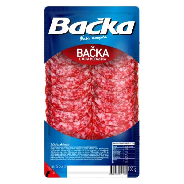 Kobasica BAČKA ljuta slajs 100g