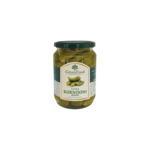 Kornišoni GREEN FOOD extra delikates 670g