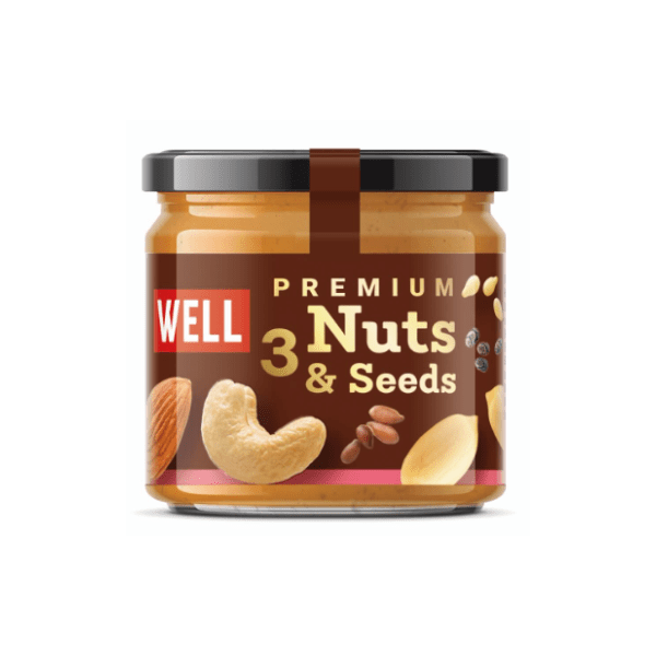 Krem WELL Premium 3 nuts & seeds 180g