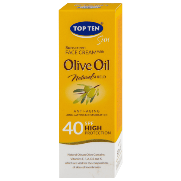 Krema za lice TOP TEN Suno Olive oil za zaštitu od sunca SPF40 50ml