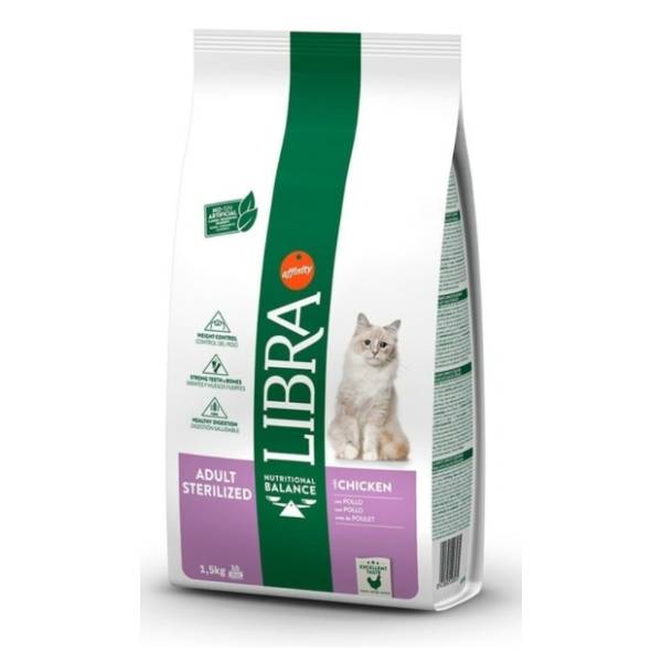 LIBRA Adult sterilized hrana za mačke piletina 1,5kg