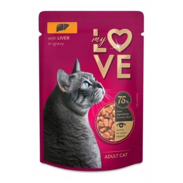 MY LOVE hrana za mačke jetra 85g