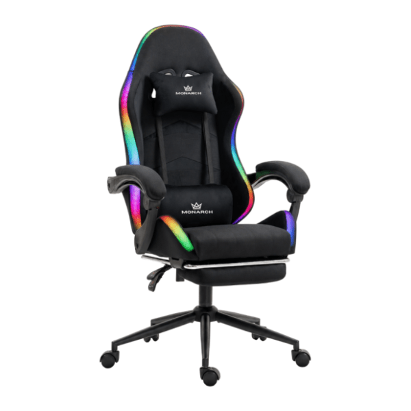 MONARCH 2900 RGB Led Black gejmerska stolica
