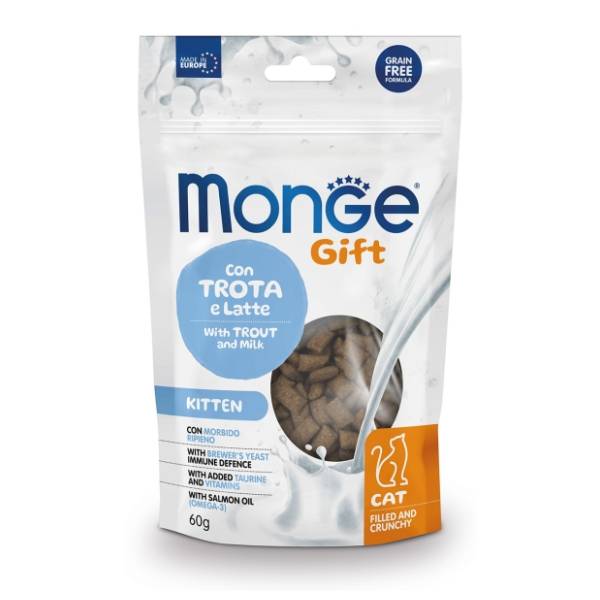 MONGE Gift kitten poslastica za mačiće pastrmka sa mlekom 60g