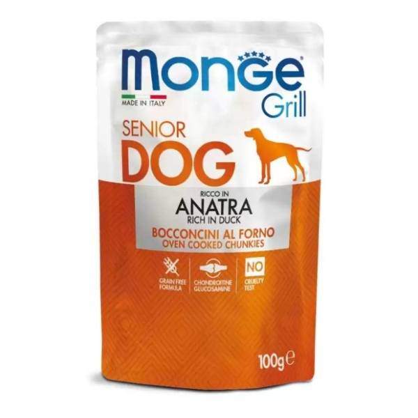MONGE Grill senior sos za pse pačetina 100g