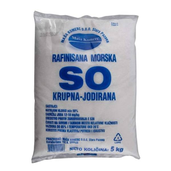 Morska so SO PRODUKT rafinisana krupna 5kg