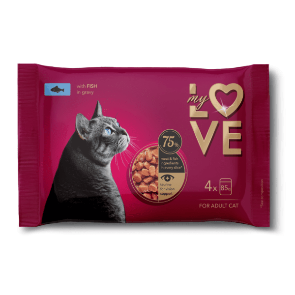 MY LOVE hrana za mačke riba 4x85g