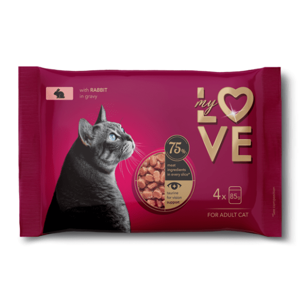 MY LOVE hrana za mačke zečetina 4x85g