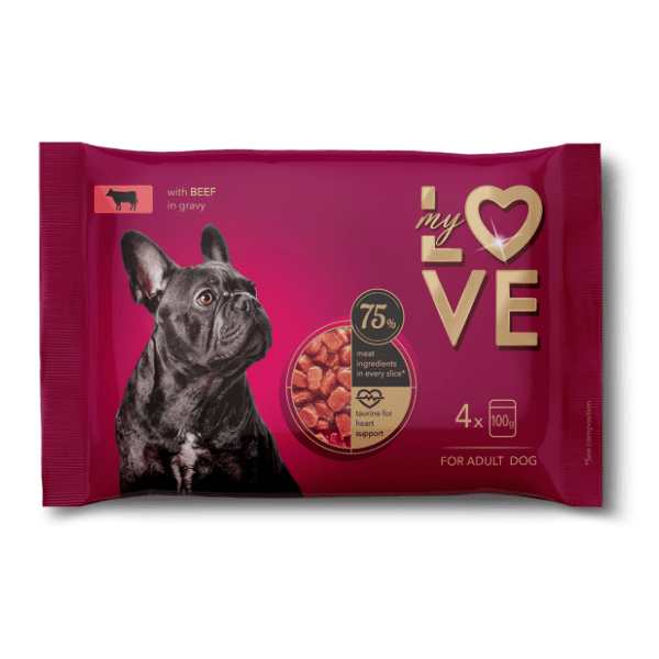 MY LOVE hrana za pse govedina 4x100g